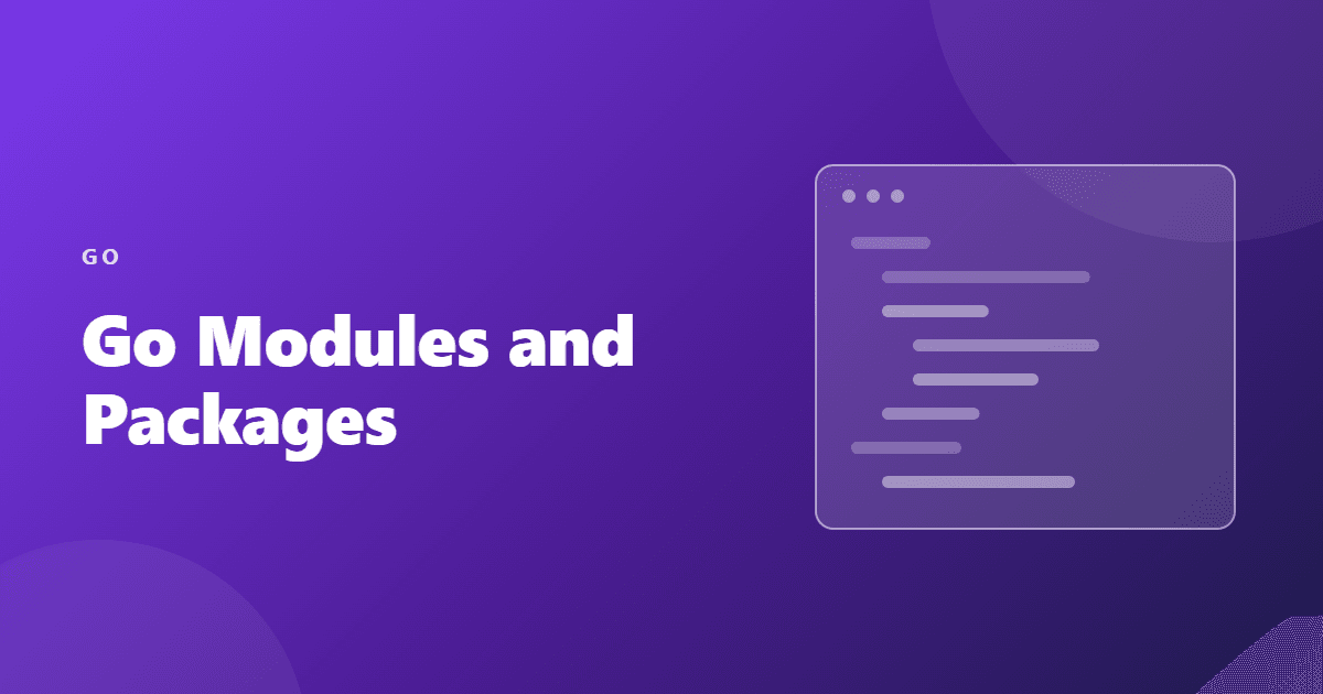 go modules and packages